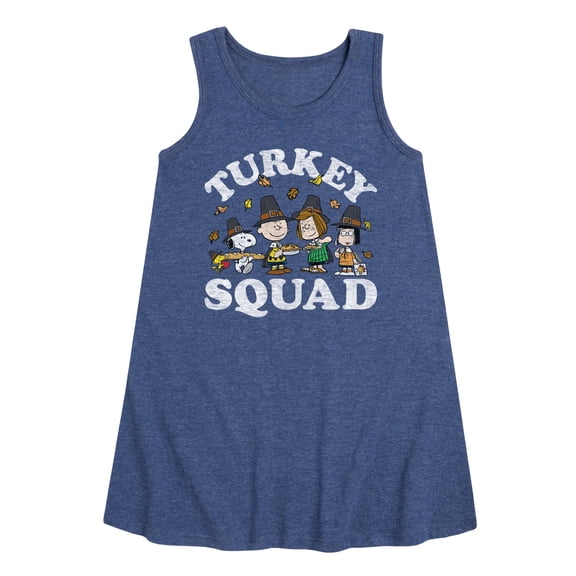Peanuts - Turkey Squad - Toddler and Youth Girls A-line Dress