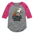 thumbnail image 1 of Peanuts - Turkey Tasting Crew - Toddler And Youth Girls Raglan Graphic T-Shirt, 1 of 6