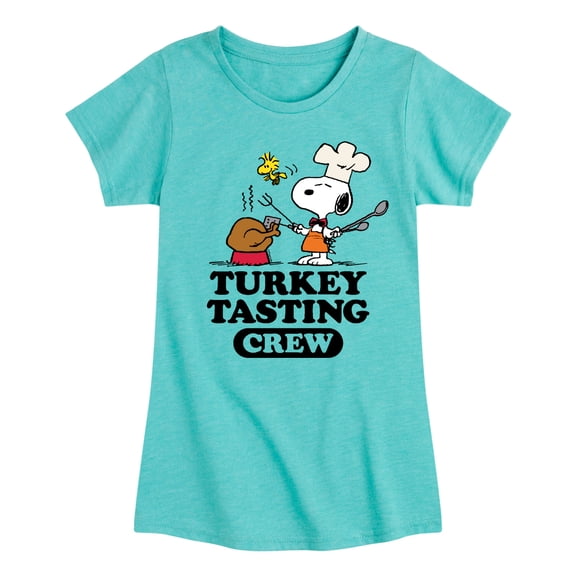 Peanuts - Turkey Tasting Crew - Toddler And Youth Girls Short Sleeve Graphic T-Shirt