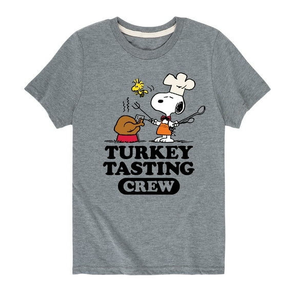 Peanuts - Turkey Tasting Crew - Toddler And Youth Short Sleeve Graphic T-Shirt