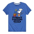 thumbnail image 1 of Peanuts - Turkey Tasting Crew - Toddler And Youth Short Sleeve Graphic T-Shirt, 1 of 6