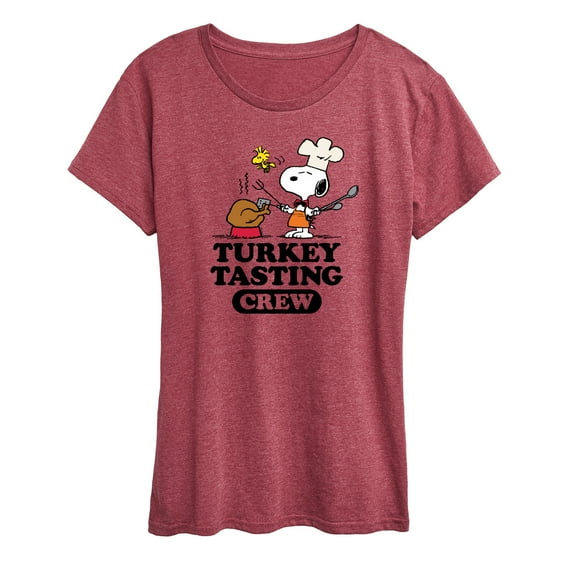 Peanuts - Turkey Tasting Crew - Women's Short Sleeve Graphic T-Shirt
