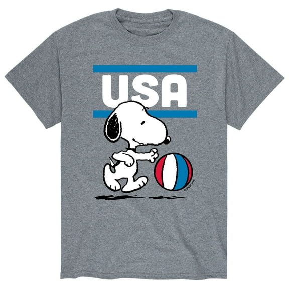 Peanuts - USA BasketBall - Men's Short Sleeve Graphic T-Shirt