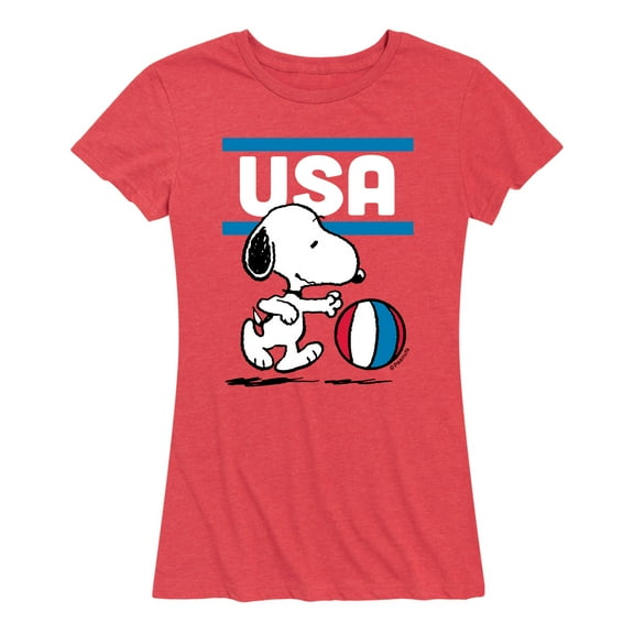 Peanuts - USA Basketball - Women's Short Sleeve Graphic T-Shirt
