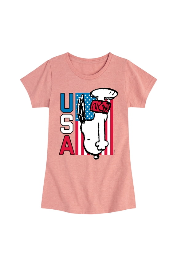 - USA Diving - Youth Girls Fitted Short Sleeve T-Shirt