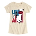 thumbnail image 1 of Peanuts - USA Diving - Youth Girls Fitted Short Sleeve T-Shirt, 1 of 5