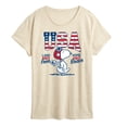 thumbnail image 1 of Peanuts - USA Snoopy Free Brave - Women's Short Sleeve Graphic T-Shirt, 1 of 5