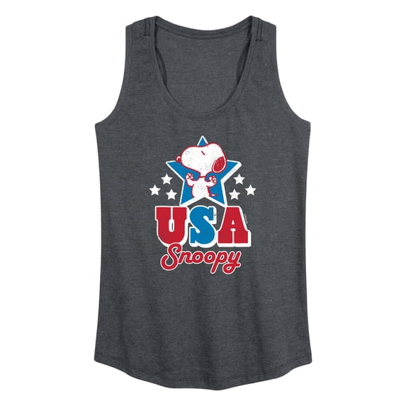 Peanuts - USA Snoopy - Women's Racerback Graphic Tank