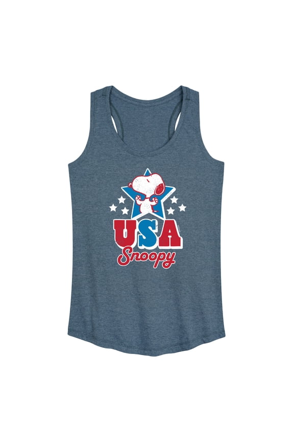 - USA Snoopy - Women's Racerback Graphic Tank