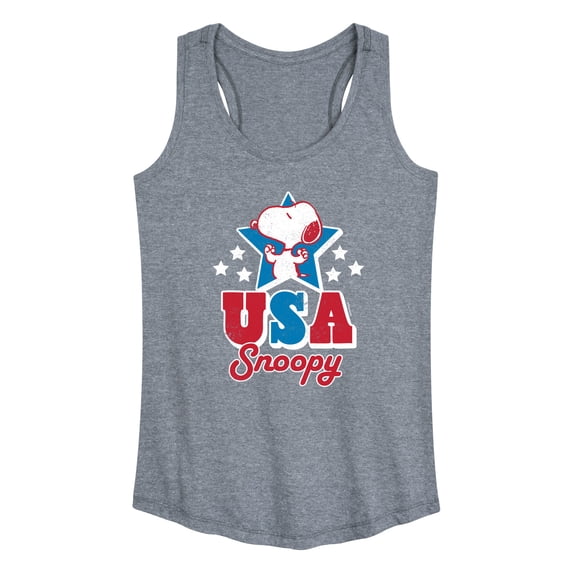 Peanuts - USA Snoopy - Women's Racerback Graphic Tank