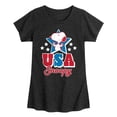 thumbnail image 1 of Peanuts - USA Snoopy - Youth Girls Fitted Short Sleeve T-Shirt, 1 of 5