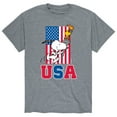 thumbnail image 1 of Peanuts - USA Torch - Men's Short Sleeve Graphic T-Shirt, 1 of 5