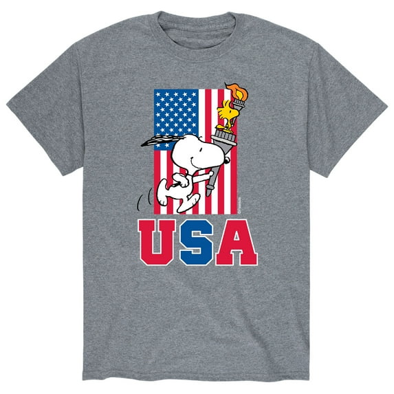 Peanuts - USA Torch - Men's Short Sleeve Graphic T-Shirt