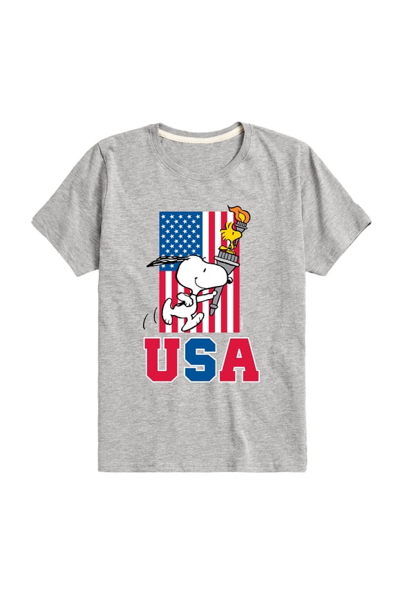 - USA Torch - Youth Boys Short Sleeve Graphic T-Shirt
