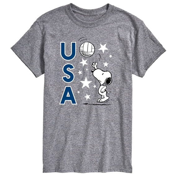 Peanuts - USA Volleyball - Men's Short Sleeve Graphic T-Shirt