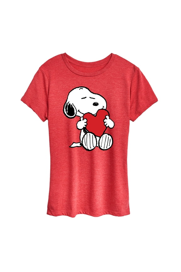 - Valentine Snoopy Heart - Women's Short Sleeve Graphic T-Shirt