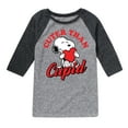 thumbnail image 1 of Peanuts -  Valentine's Cuter Than Cupid  - Toddler And Youth Raglan Graphic T-Shirt, 1 of 5