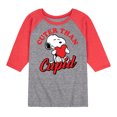 thumbnail image 1 of Peanuts -  Valentine's Cuter Than Cupid  - Toddler And Youth Raglan Graphic T-Shirt, 1 of 7
