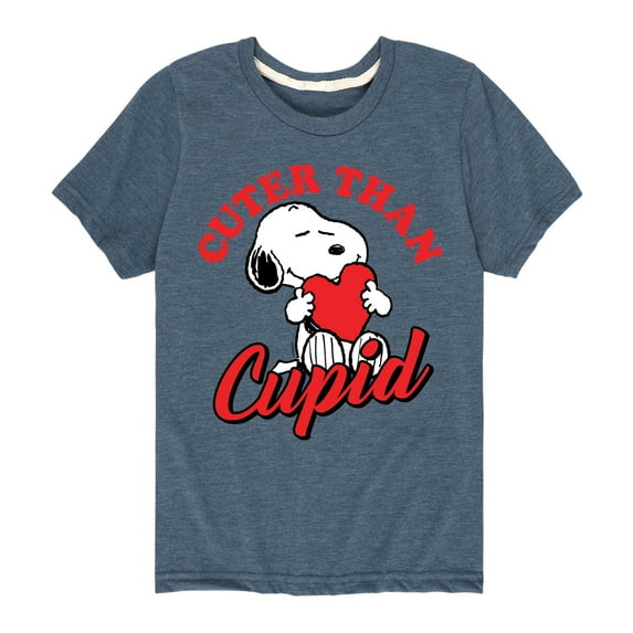 Peanuts - Valentine's Cuter Than Cupid - Toddler And Youth Short Sleeve Graphic T-Shirt