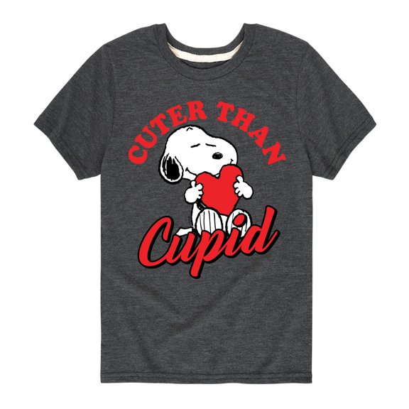 Peanuts - Valentine's Cuter Than Cupid - Toddler And Youth Short Sleeve Graphic T-Shirt