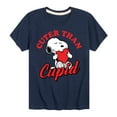 thumbnail image 1 of Peanuts -  Valentine's Cuter Than Cupid  - Toddler And Youth Short Sleeve Graphic T-Shirt, 1 of 6