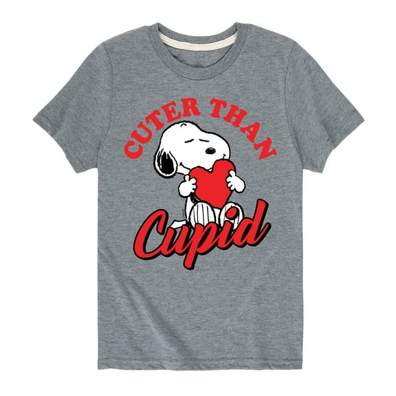 Peanuts -  Valentine's Cuter Than Cupid  - Toddler And Youth Short Sleeve Graphic T-Shirt