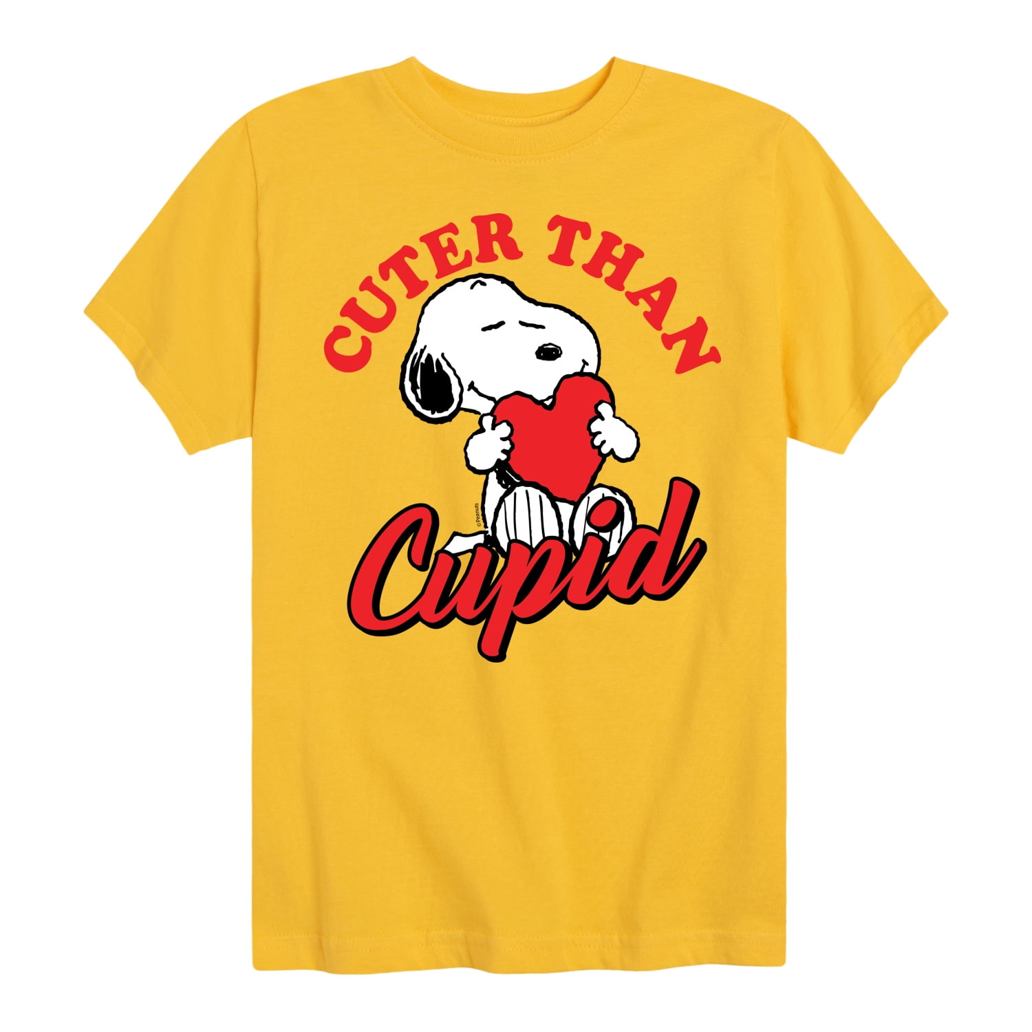 Peanuts Valentine's Cuter Than Cupid Toddler And Youth Short Sleeve