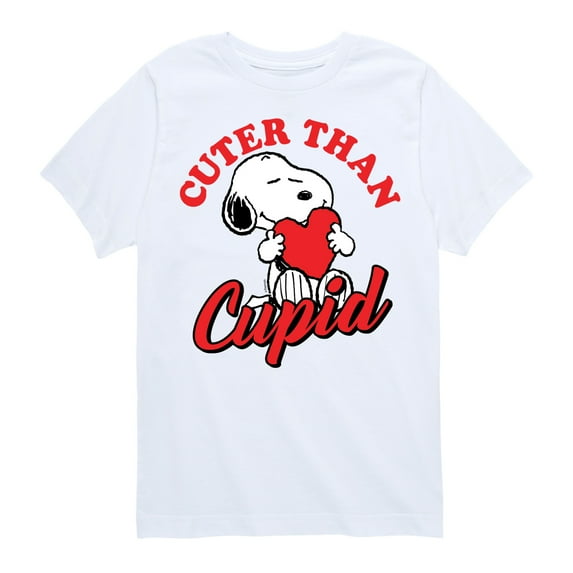 Peanuts - Valentine's Cuter Than Cupid - Toddler And Youth Short Sleeve Graphic T-Shirt