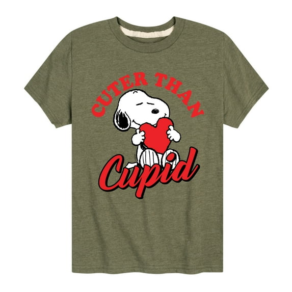 Peanuts - Valentine's Cuter Than Cupid - Toddler And Youth Short Sleeve Graphic T-Shirt