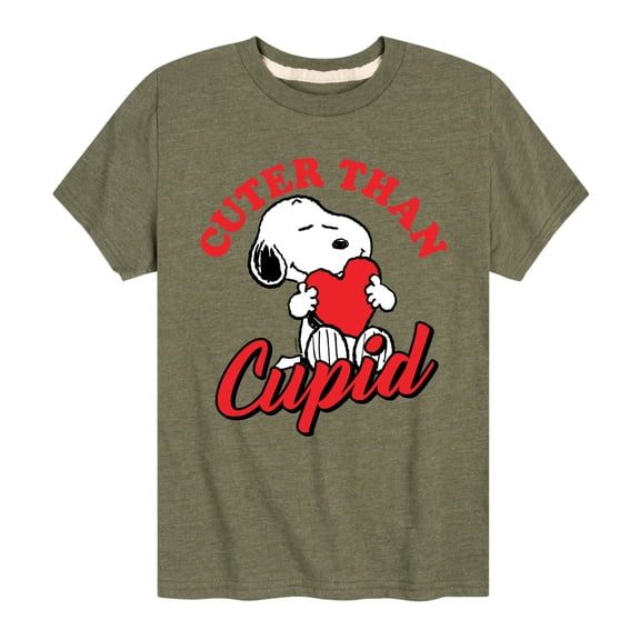 Peanuts - Valentine's Cuter Than Cupid - Toddler And Youth Short Sleeve Graphic T-Shirt