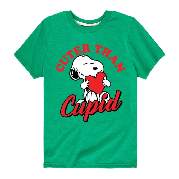 Peanuts -  Valentine's Cuter Than Cupid  - Toddler And Youth Short Sleeve Graphic T-Shirt