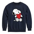thumbnail image 1 of Peanuts -  Valentine's Hugging Heart  - Toddler And Youth Crewneck Fleece Sweatshirt, 1 of 6