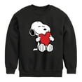 thumbnail image 1 of Peanuts -  Valentine's Hugging Heart  - Toddler And Youth Crewneck Fleece Sweatshirt, 1 of 6