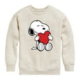 thumbnail image 1 of Peanuts -  Valentine's Hugging Heart  - Toddler And Youth Crewneck Fleece Sweatshirt, 1 of 6