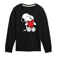 thumbnail image 1 of Peanuts -  Valentine's Hugging Heart  - Toddler And Youth Long Sleeve Graphic T-Shirt, 1 of 6