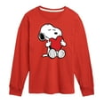 thumbnail image 1 of Peanuts -  Valentine's Hugging Heart  - Toddler And Youth Long Sleeve Graphic T-Shirt, 1 of 6
