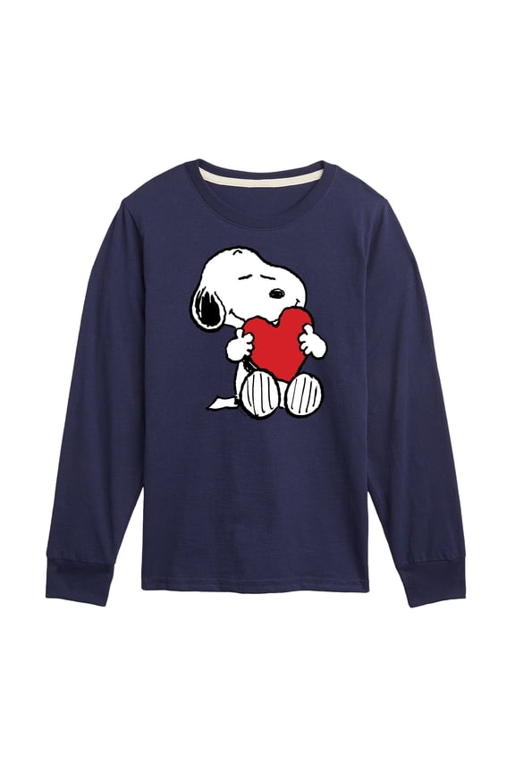 -  Valentine's Hugging Heart  - Toddler And Youth Long Sleeve Graphic T-Shirt