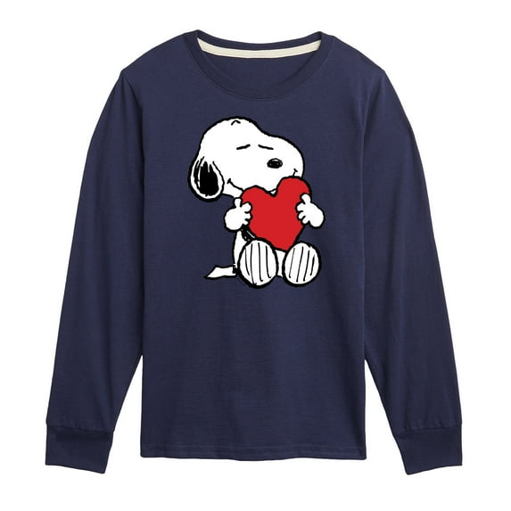 Peanuts - Valentine's Hugging Heart - Toddler And Youth Long Sleeve Graphic T-Shirt
