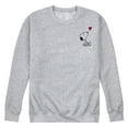 thumbnail image 1 of Peanuts - Valentine's Peanuts Snoopy Heart - Men's Crew Neck Fleece Pullover, 1 of 6