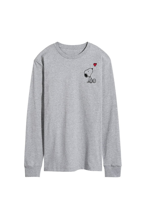 - Valentine's Peanuts Snoopy Heart - Men's Long Sleeve T-Shirt