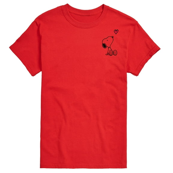 Peanuts - Valentine's Peanuts Snoopy Heart - Men's Short Sleeve Graphic T-Shirt