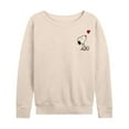 thumbnail image 1 of Peanuts - Valentine's Peanuts Snoopy Heart - Women's Lightweight French Terry Long Sleeve Shirt, 1 of 6