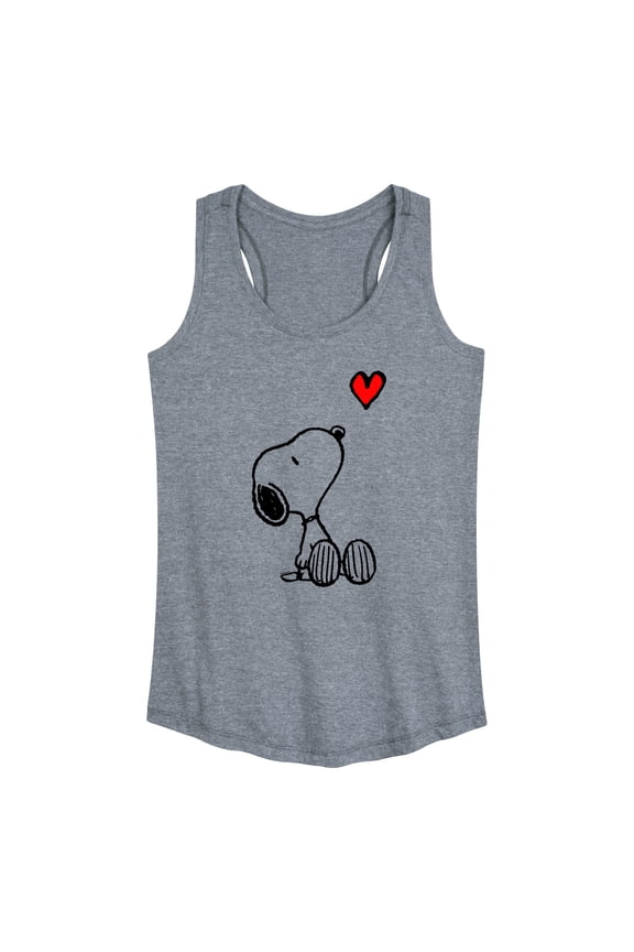 - Snoopy Red Heart - Women's Racerback Graphic Tank