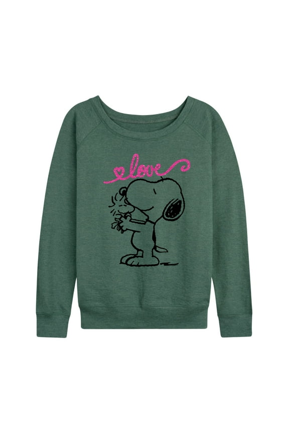- Valentine's Snoopy Love - Women's Lightweight French Terry Long Sleeve Shirt