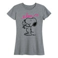 thumbnail image 1 of Peanuts - Valentine's Snoopy Love - Women's Short Sleeve Graphic T-Shirt, 1 of 5