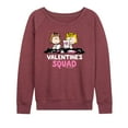 thumbnail image 1 of Peanuts - Valentine's Squad - Women's French Terry Long Sleeve Shirt, 1 of 5