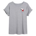 thumbnail image 1 of Peanuts - Valentines Hugging Heart - Juniors Oversized Graphic T-Shirt, 1 of 5