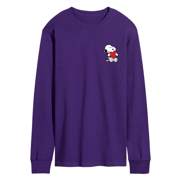 Peanuts - Valentines Hugging Heart - Men's Long Sleeve Graphic T-Shirt