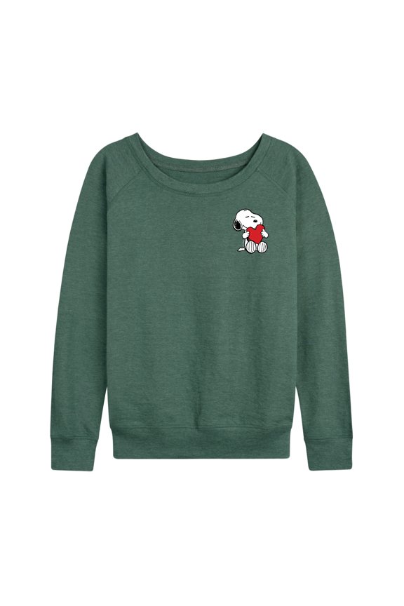 - Valentines Hugging Heart - Women's French Terry Long Sleeve Pullover