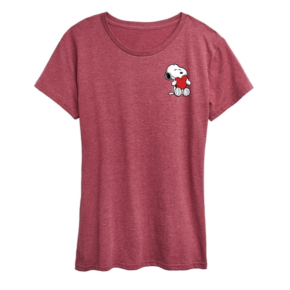 Peanuts - Valentines Hugging Heart - Women's Short Sleeve Graphic T-Shirt